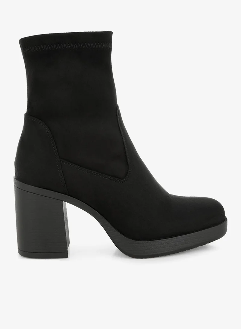 London Rag London Rag Women's Microfiber Sock Boots In Black