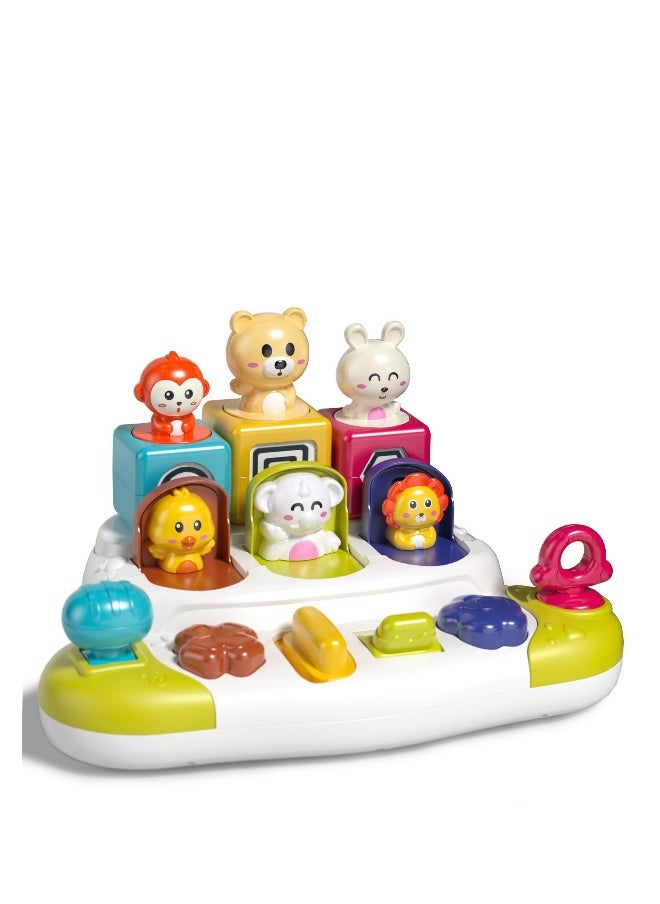 Interactive Pop-Up Toy, Learning Toy for Sorting Colors and Animals, Montessori Toy Cause and Effect Toy, Kids Gift Toy Age 1-2,  Early Learning for 9-12-18 Months Kids  - Image 1