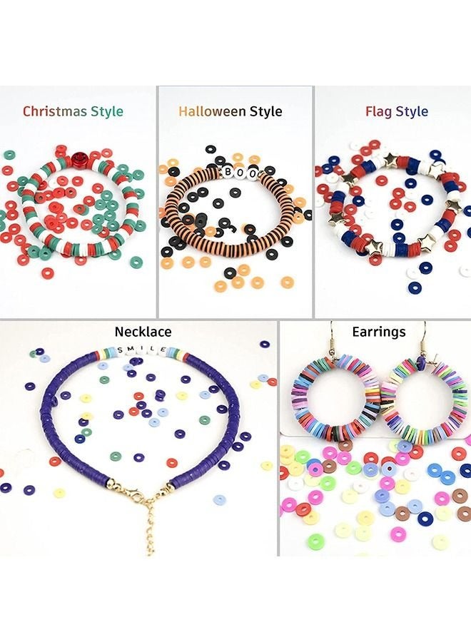 Haidue 6000 Pcs Clay Beads For Bracelet Making Kits,Scissor Color Random - Image 5