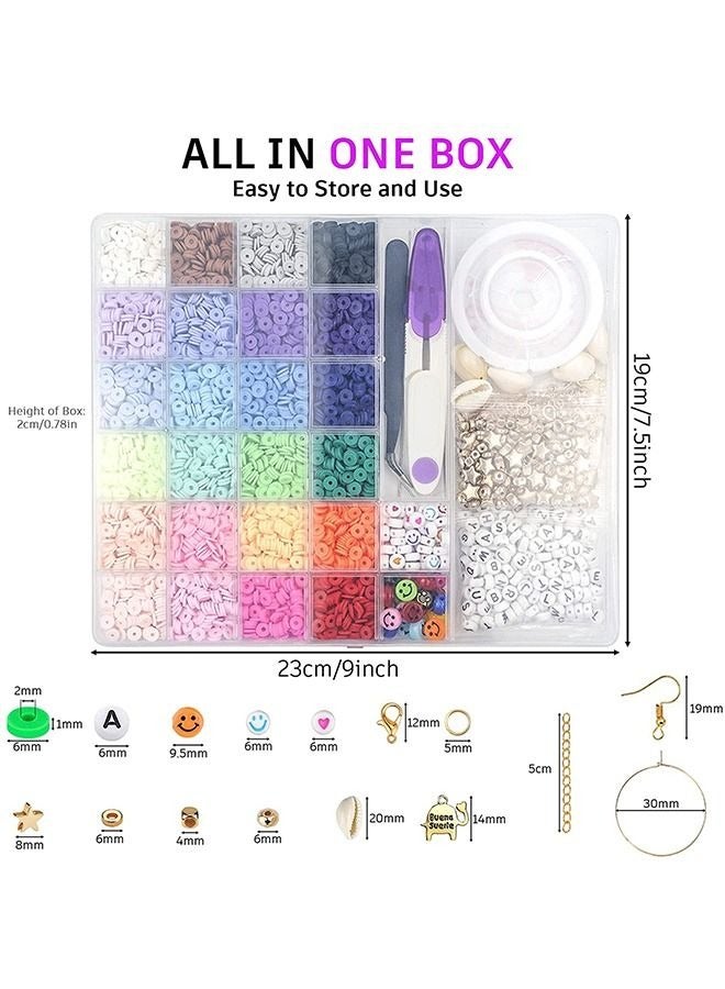 Haidue 6000 Pcs Clay Beads For Bracelet Making Kits,Scissor Color Random - Image 4