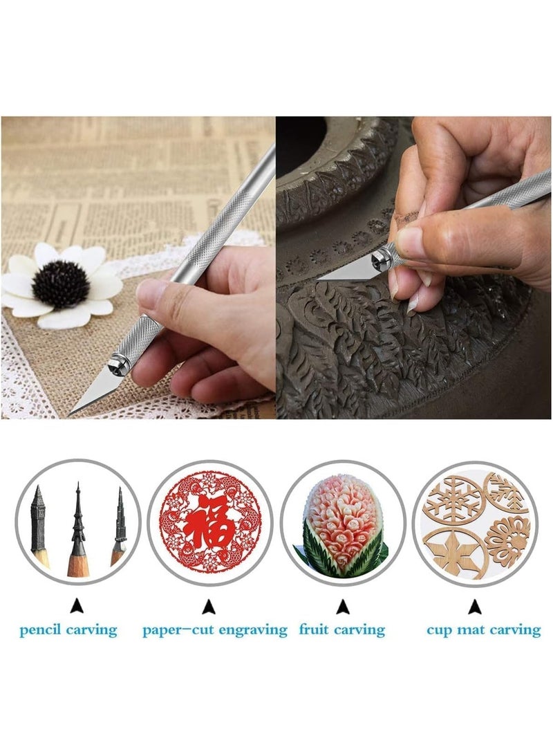 HZYH Craft Weeding Tools for Vinyl, 18 PCS Basic Craft Tools Set, Including Scraper Tool, Scissor, Craft Tweezers, Weeders, Spatula for Weeding Vinyl, Suitable for Silhouettes, Cameos, DIY Art Works - Image 4