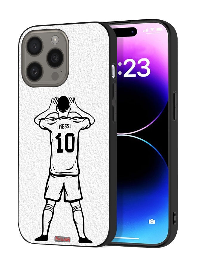 Tolwak Apple iPhone 15 Pro Max Protective Case Cover Messi Sketch - Image 1