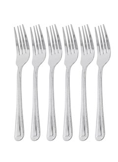 GIBSON Gibson Home Tustin 6 Piece Stainless Steel Dinner Fork Flatware Set in Silver  - Image 1