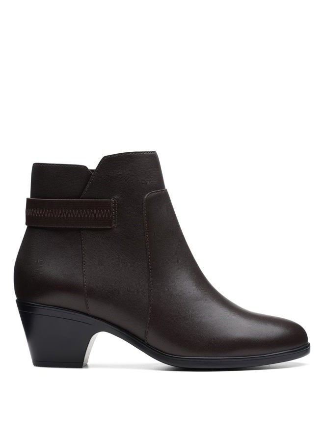 clarks Women's Emily 2 Holly Ankle Boot, Dark Brown Leather, 11 - Image 2