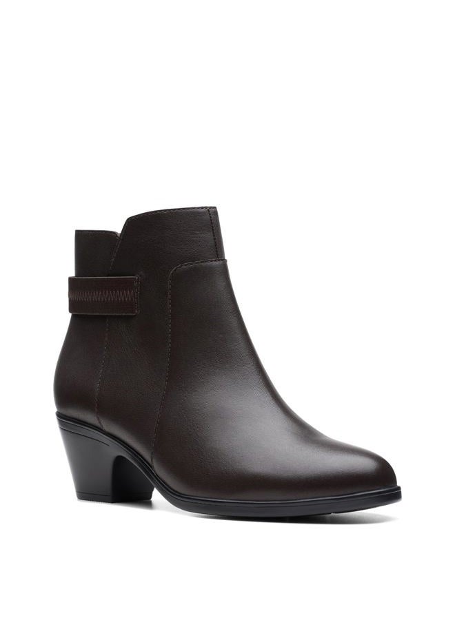 clarks Women's Emily 2 Holly Ankle Boot, Dark Brown Leather, 11 - Image 1