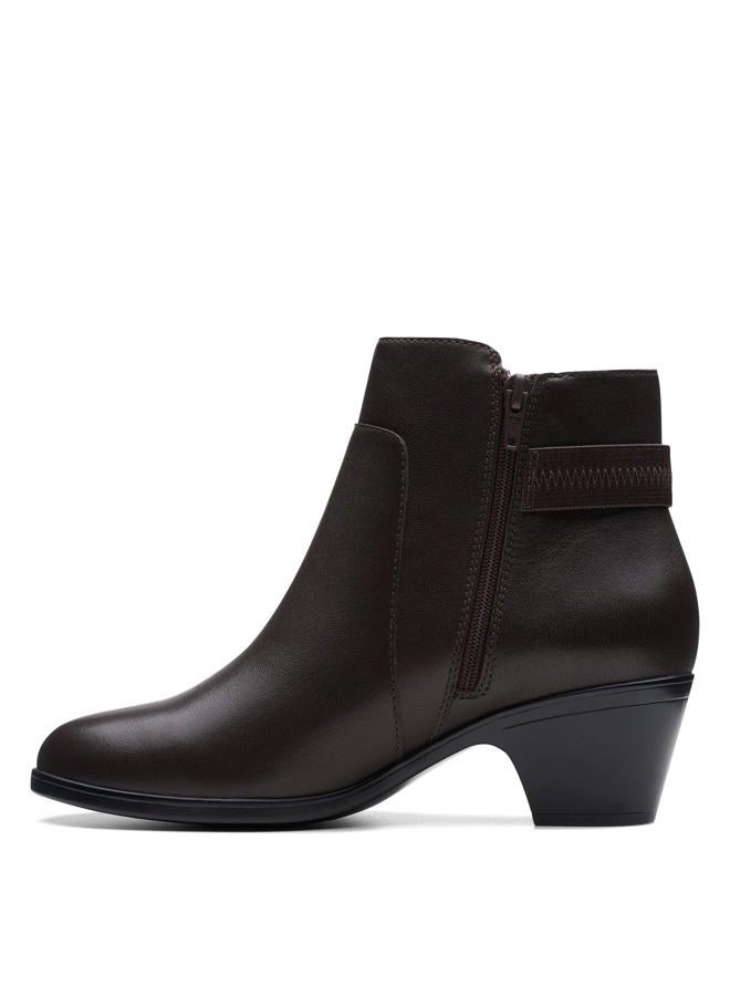 clarks Women's Emily 2 Holly Ankle Boot, Dark Brown Leather, 11 - Image 5