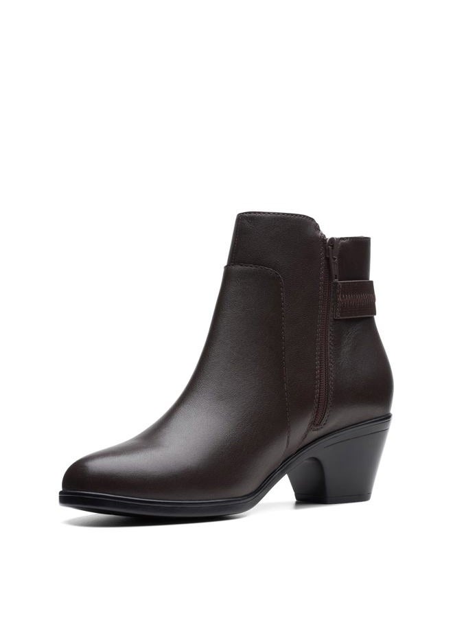 clarks Women's Emily 2 Holly Ankle Boot, Dark Brown Leather, 11 - Image 4
