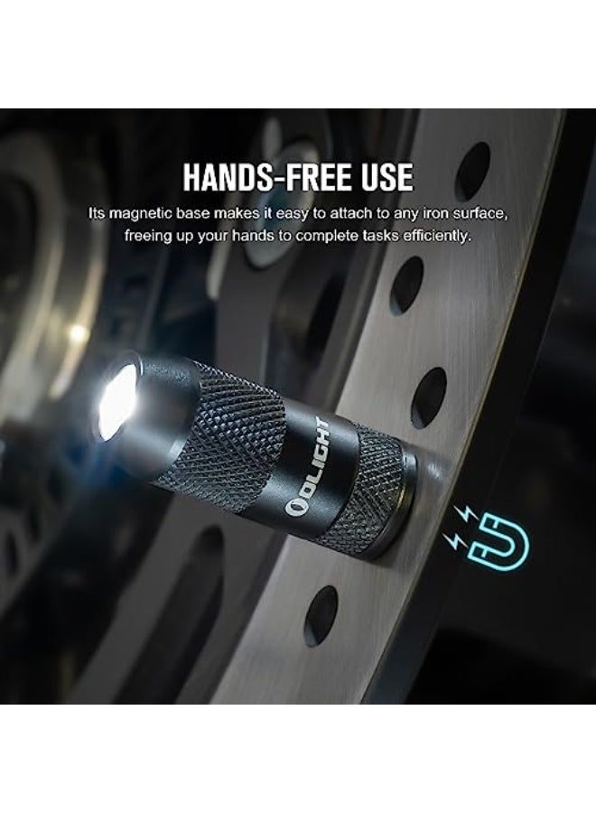 IMINI 2 EDC Rechargeable Keychain Flashlight, 50 Lumens Compact and Portable Mini LED Keyring Lights with Built-in Battery Ideal for Everyday Carry and Emergencies (Black) - Image 3