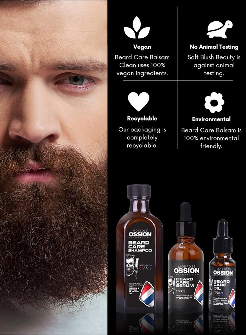 MORFOSE Men's Grooming and Beard Care Essence Shampoo Kit Contain 2Pcs Beard Essence and Beard Softening Cleanser - Image 5
