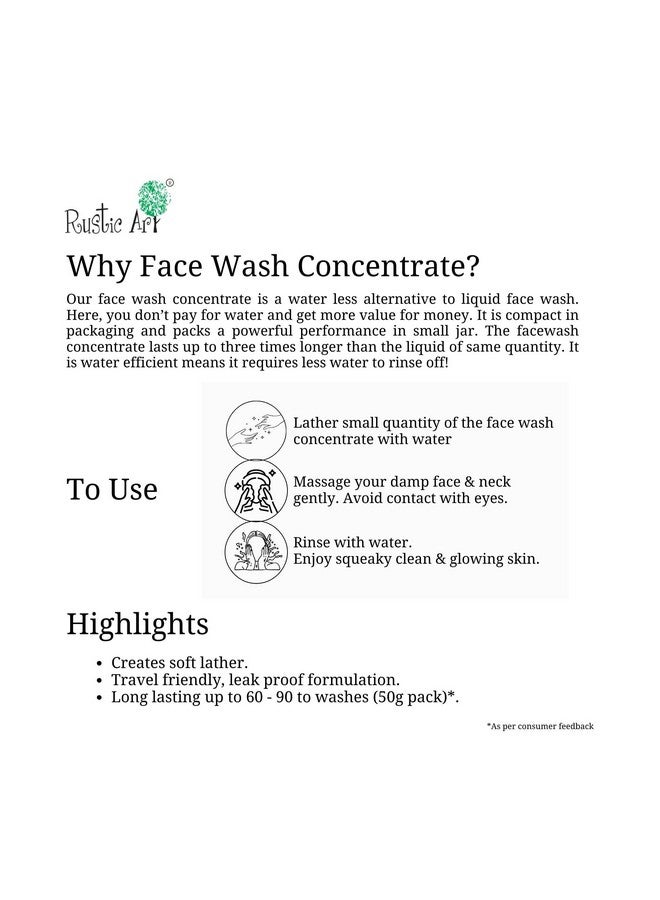 راستيك أرت غسول الوجه العضوي المركّز من خشب الصندل | للبشرة المختلطة إلى جميع أنواع البشرة | تنظيف عميق، بشرة متوهجة | للنساء والرجال | 50 جم (عبوة من قطعتين) - Image 3