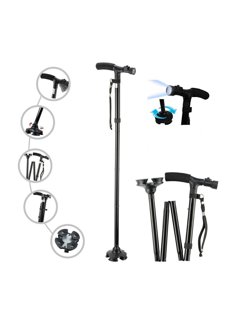 ألتيميت عكاز المشي Ultimate Magic Cane with led light لكبار السن القابل للطي مع مصباح LED للإضاءة الليلية  - Image 4