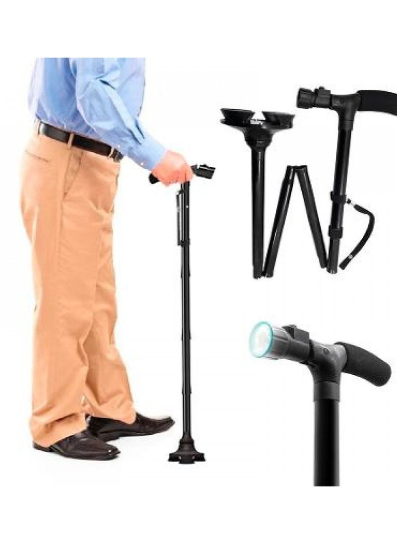 ألتيميت عكاز المشي Ultimate Magic Cane with led light لكبار السن القابل للطي مع مصباح LED للإضاءة الليلية  - Image 5