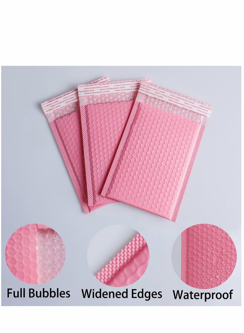 SOLARAE أكياس فقاعية، 50 قطعة أكياس بريد ذاتية الإغلاق مصنوعة من فيلم مشترك مضاد للكهرباء الساكنة للتغليف والتخزين والنقل (وردي 15 * 20+4 سم) - Image 2