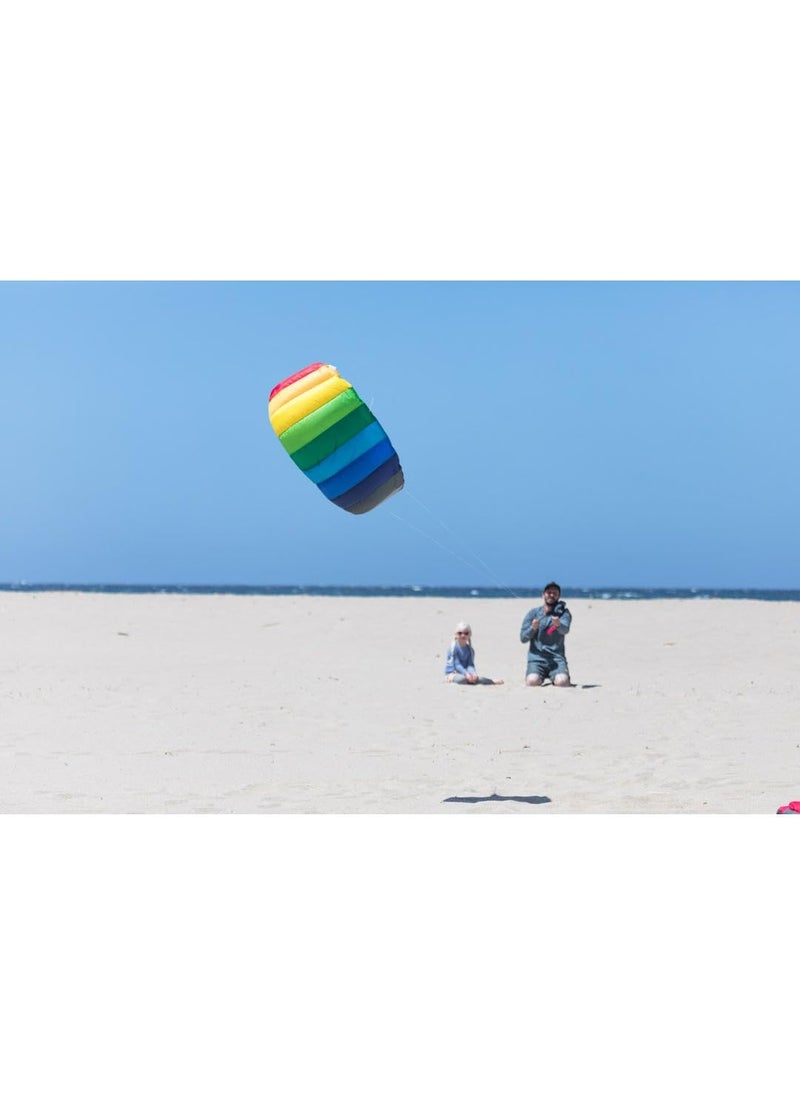 HQ HQ Kites Symphony Beach III 51in 13m Dual Line Parachute Stunt Foil Sport Kite Ready to Fly Outdoor Fun Sports for Boys and Girls Ages 8 and Up  Rainbow Color  - Image 2