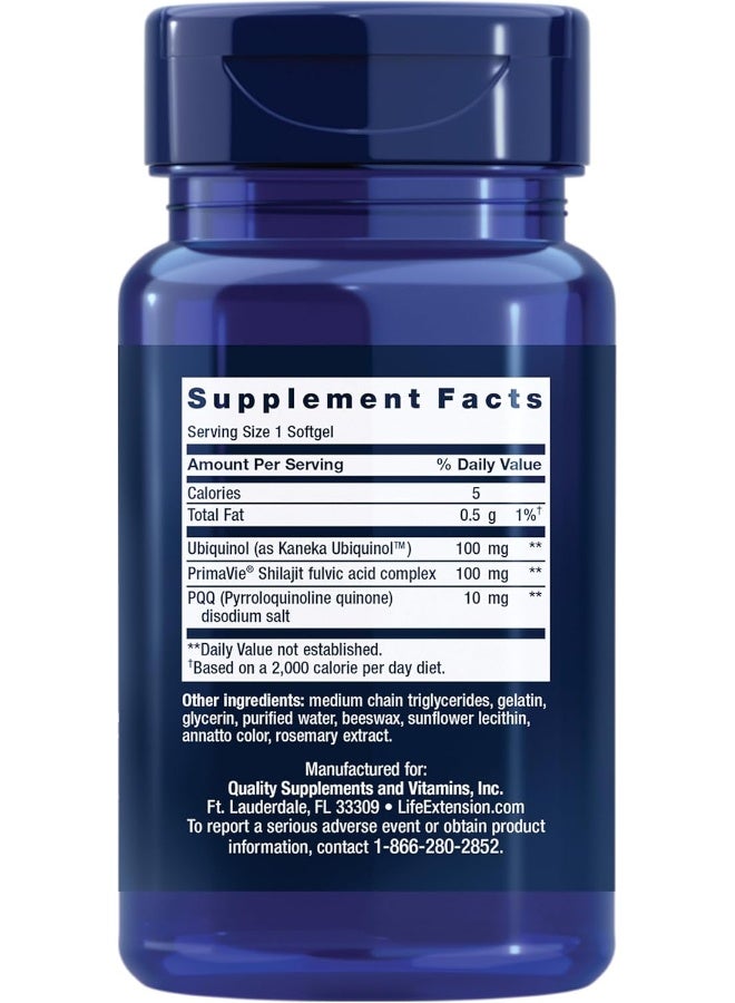 Life Extension لايف إكستينشن سوبر يوبكوينول CoQ10 مع PQQ - خالي من الغلوتين، غير معدل وراثيًا - 30 كبسولة لينة - Image 2
