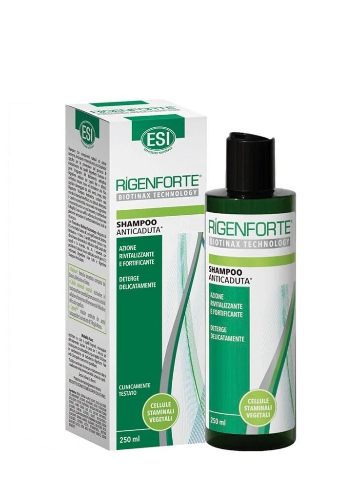 ESI Rigenforte شامبو revitalizing لتقوية الشعر ومقاومة التساقط مع الخلايا الجذعية النباتية - خالي من الألوان والسيليكون، 250 مل