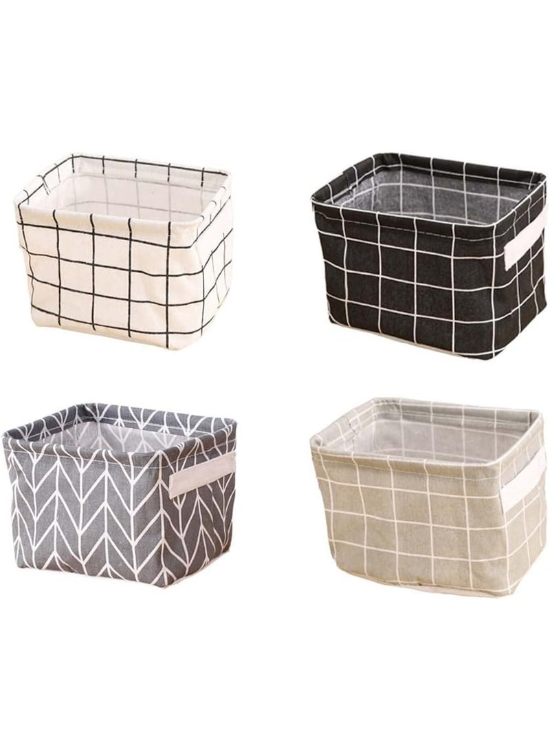 KIIUMI 4-Piece Storage Basket Set , Foldable Storage Basket, Waterproof Oxford Fabric Design for Clothes, Lingerie, Toys & Household Clutter - Image 2