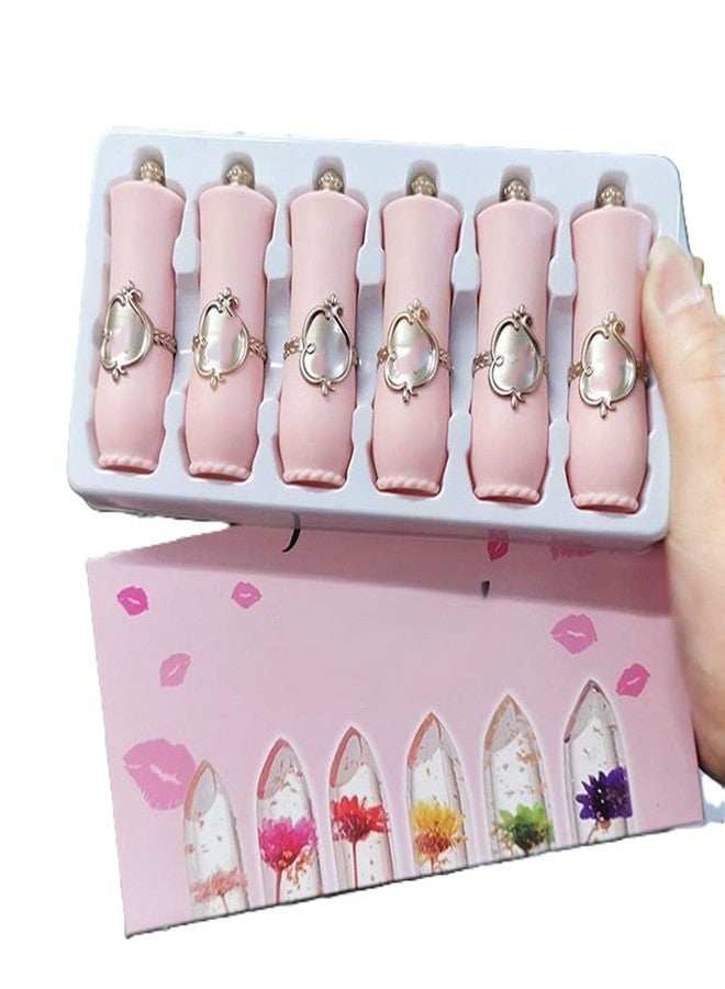 Futaba Crystal Clear Flower Jelly Color Changing Lipstick Set - Pack of 6 - Image 4