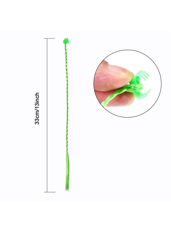Bememo 21 Pieces Colored Braids Hair Extensions with Clip Snaps Rainbow Braided Kids Hair Extensions Hair Accessories for Children Performance Kids Girls Halloween Cosplay Party Dress up() - Image 2