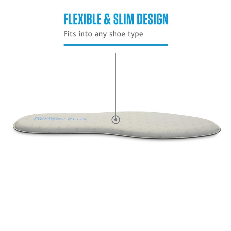 Sof Sole mens Memory Plus Comfort Full-length Insole, Grey, 7 13 US - Image 5