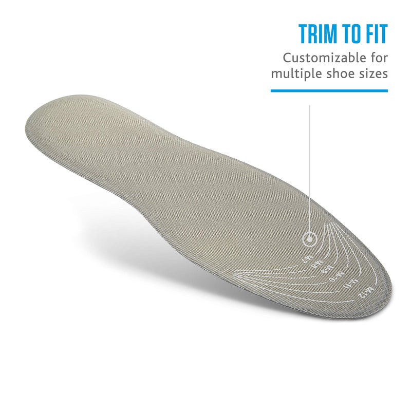 Sof Sole mens Memory Plus Comfort Full-length Insole, Grey, 7 13 US - Image 4