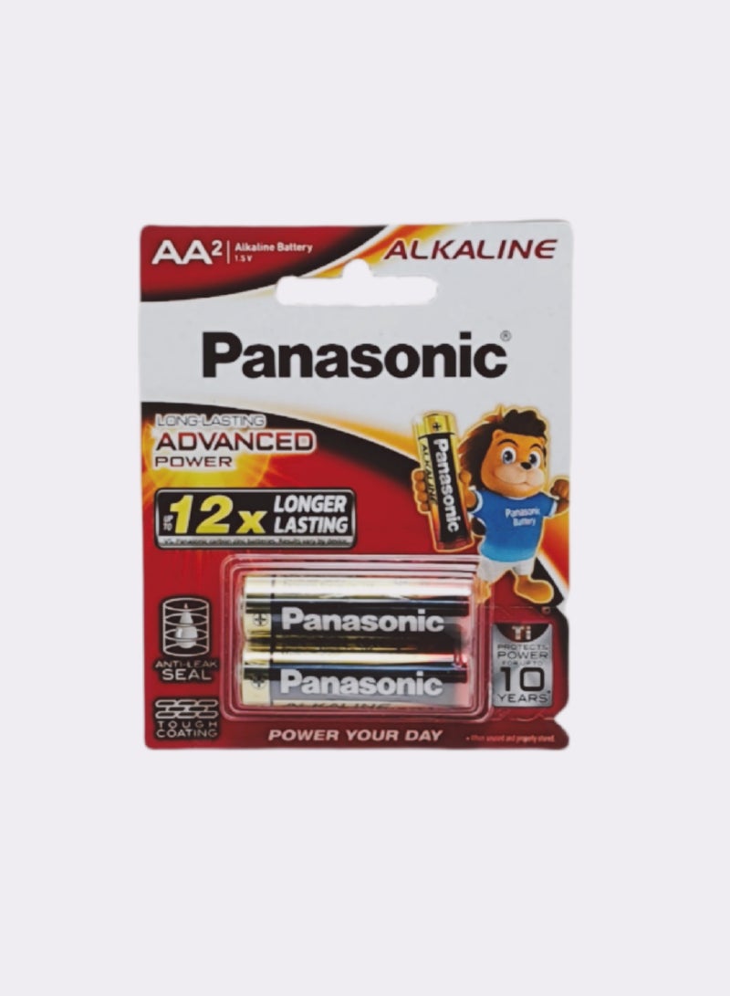 Panasonic AA 2 Alkaline Batteries - Image 1