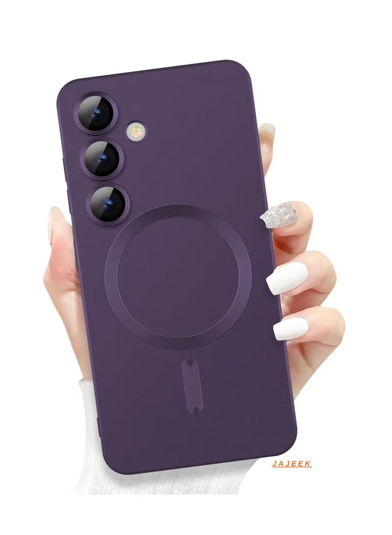 JAJEEK Samsung Galaxy S24 Plus 5G Magnetic Case Cover – Luxury Metallic Paint Silicone, Full Camera Lens Protector, Shockproof Design, Ultra-Slim Protection for Samsung Galaxy S24 Plus 5G - Image 1