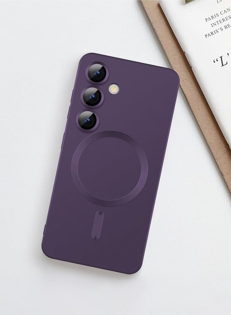 JAJEEK Samsung Galaxy S24 Plus 5G Magnetic Case Cover – Luxury Metallic Paint Silicone, Full Camera Lens Protector, Shockproof Design, Ultra-Slim Protection for Samsung Galaxy S24 Plus 5G - Image 5