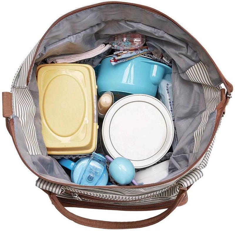 klarakoWaterproof Mummy Bag Handbag Hanging Baby Nappy Bag Reusable for Pram Travel Pushchair klarakoKhaki - Image 5