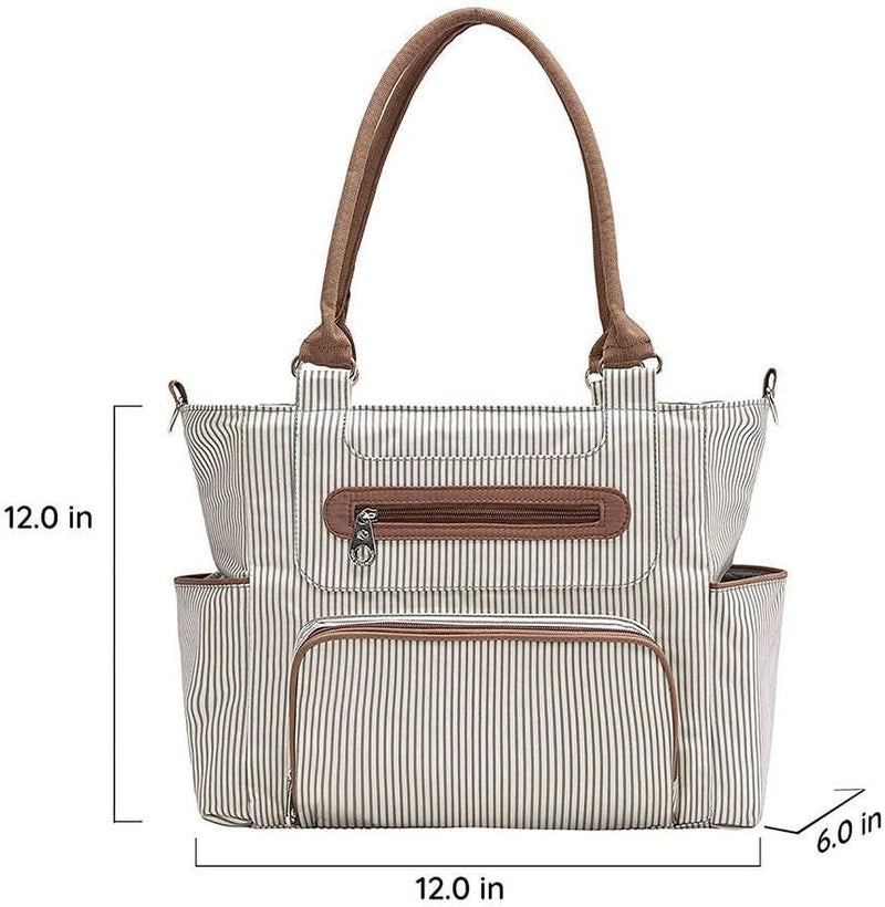 klarakoWaterproof Mummy Bag Handbag Hanging Baby Nappy Bag Reusable for Pram Travel Pushchair klarakoKhaki - Image 4