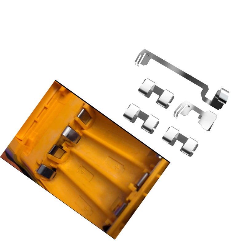 Battery Compartment Contact Piece Compatible with FLUKE 187 Multimeter Battery Contact Plate Replacement Parts Silver
