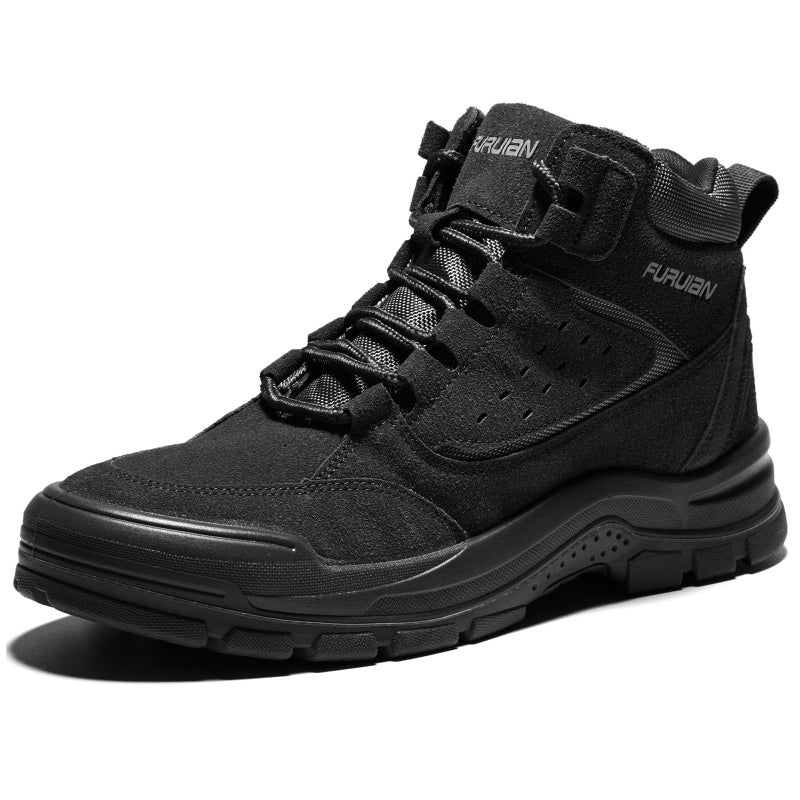 Furuian Steel Toe Boots for Men Women Comfortable Lightweight Work Boots for Men Slip Resistant High Top Steel Toe Safety Shoes Puncture Proof Indestructible Construction Boots - Image 1