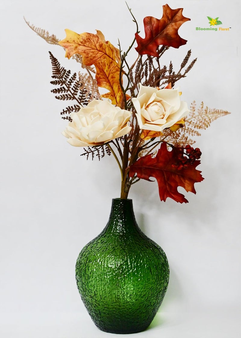 Blooming Floret Artificial Rose Flower Bunch - Realistic Faux Rose 62 cm for Home Decor/Office Decor/Party Decor/Gifting | Tall Ornamental Stems | Durable (Cream) - Image 4