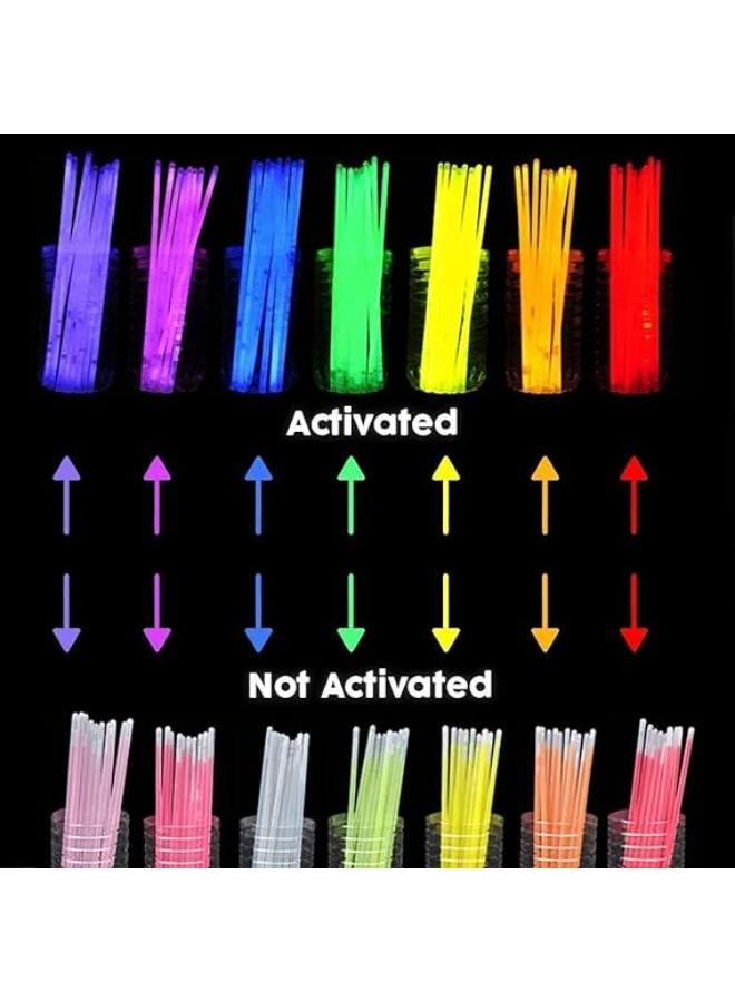 أربطة بارتي بروبز المتوهجة في الظلام - 50 قطعة عصا متوهجة مع موصلات | فرق النيون للحزب | العصابات المتوهجة للحزب | عصا الراديوم | فرقة الفلورسنت لحزب دي جي | إكسسوارات حفلات النيون - Image 5