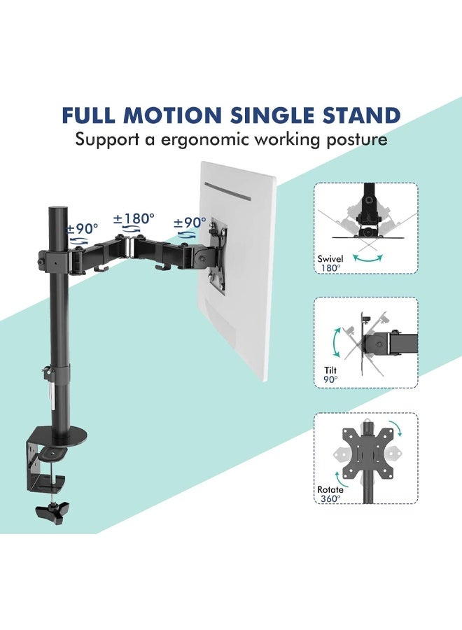 DUNISO Dual Monitor Stand - Computer Monitor Screen Mounting Bracket to Mount Two 17-27 Inch Computer Screens, VESA 75mm/100mm Monitor Stand for Gaming and Office  - Image 2