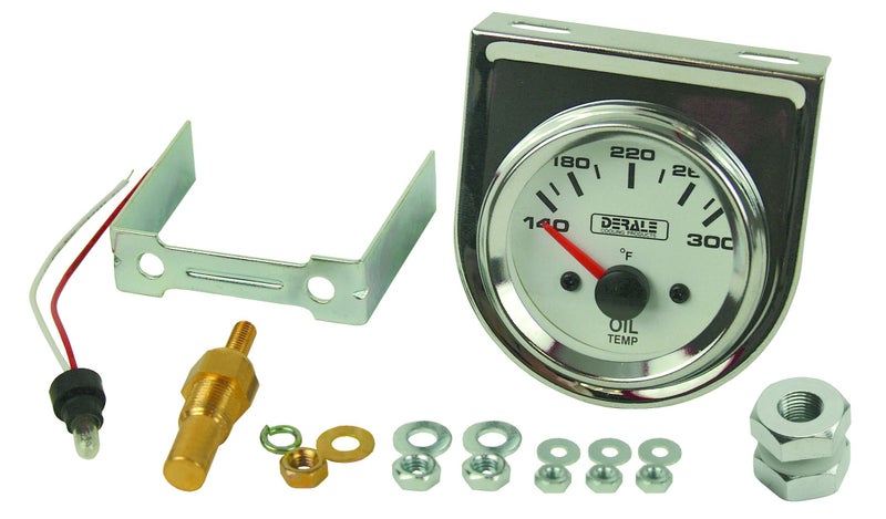 Derale مجموعة مقياس درجة حرارة الزيت ديرال 13009، فضي - Image 1
