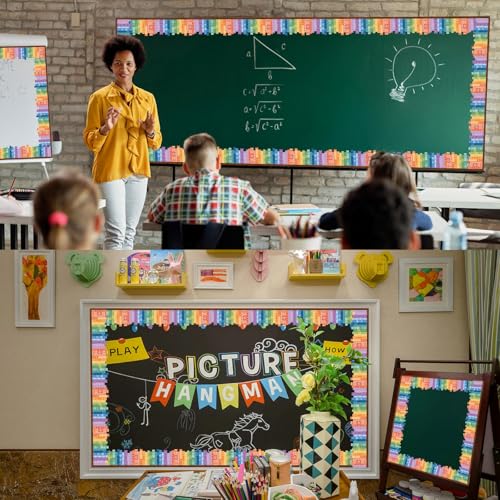 Starboling 50 Feet Bulletin Board Border,Colorful Bookshelf Border Trim Classroom Borders for Back to School,Classroom & Offices - Image 5