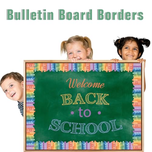 Starboling 50 Feet Bulletin Board Border,Colorful Bookshelf Border Trim Classroom Borders for Back to School,Classroom & Offices - Image 4