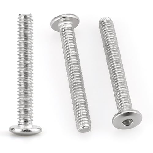 RoyceMart 1/4-20 x 2 (20 PCS) Flat Head Socket Cap Screw, 304 Stainless Steel 18-8 Binding Screws, Full Thread, Connection Bolts, Furniture Bolts - Image 1