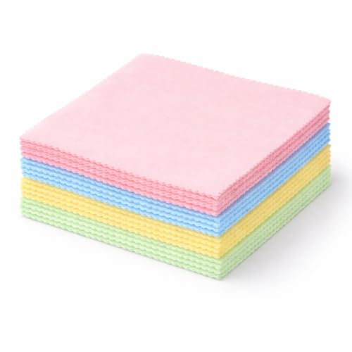 SCHOFIC Microfiber Eye Glass Phone Screen Camera Lens Glasses Cleaner Cleaning Cloth [5"X5"] (PACK OF 10) - Image 1