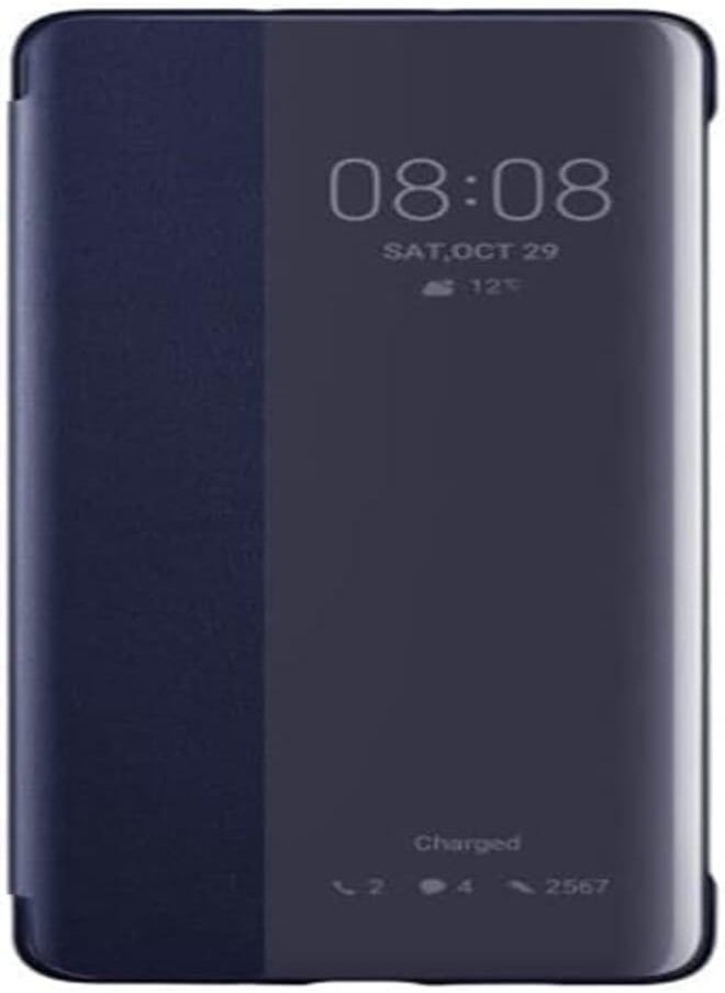 For Huawei P50 Pro Leather Smart View Sensor Flip Case, With Window View, Support Sensor Feature to Wake and Sleep Mode Huawei P50 Pro (6.6") (Blue)