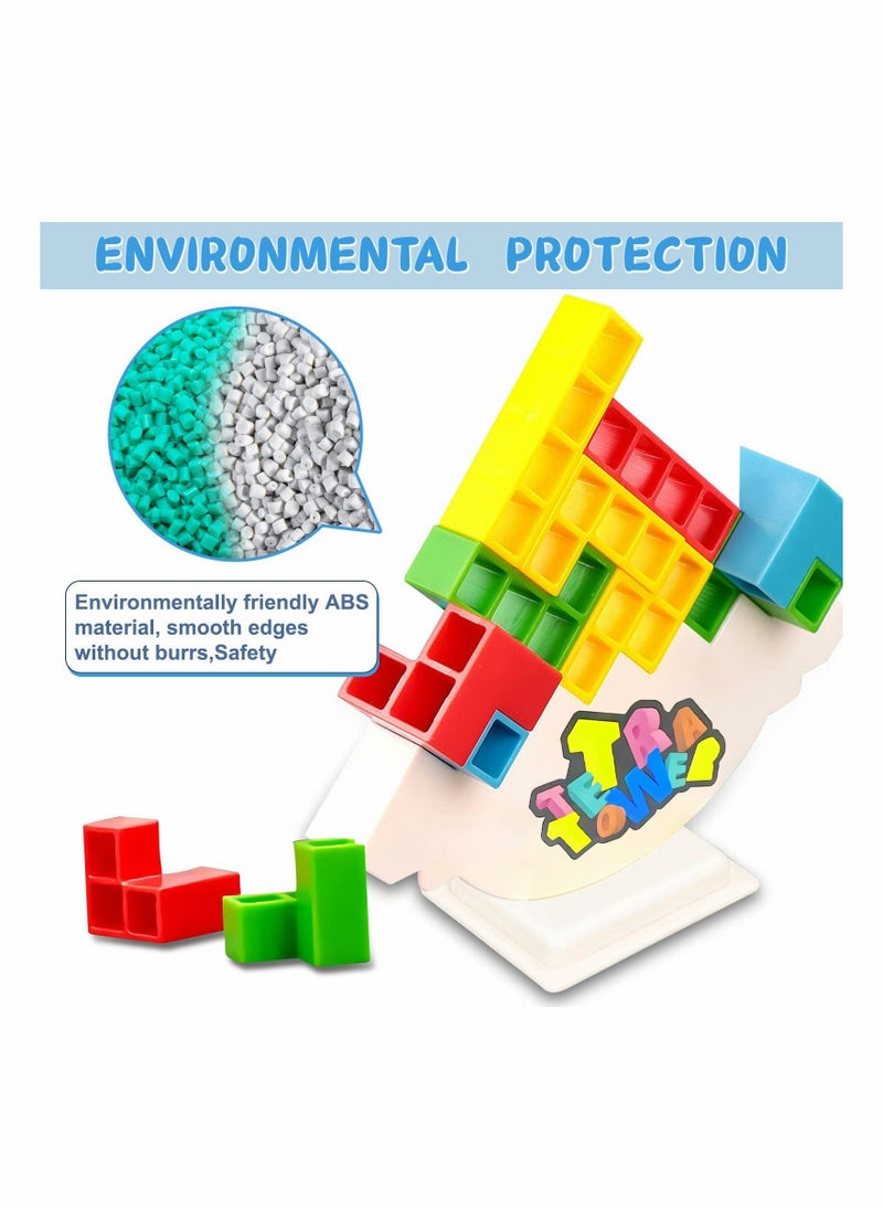 SYOSI Stacking Blocks Tetris Balance Game - Board Games for Kids & Adults Tetra Tower Balancing Stacking Toys Building Blocks Perfect for Family Games Parties Travel  - Image 5