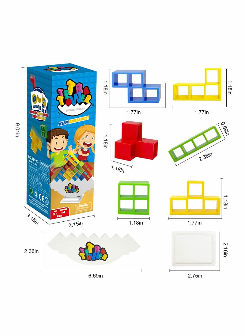 SYOSI Stacking Blocks Tetris Balance Game - Board Games for Kids & Adults Tetra Tower Balancing Stacking Toys Building Blocks Perfect for Family Games Parties Travel  - Image 3