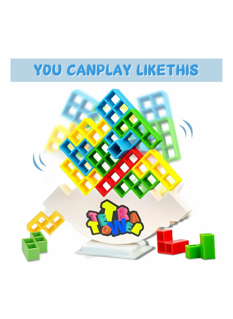 SYOSI Stacking Blocks Tetris Balance Game - Board Games for Kids & Adults Tetra Tower Balancing Stacking Toys Building Blocks Perfect for Family Games Parties Travel  - Image 4