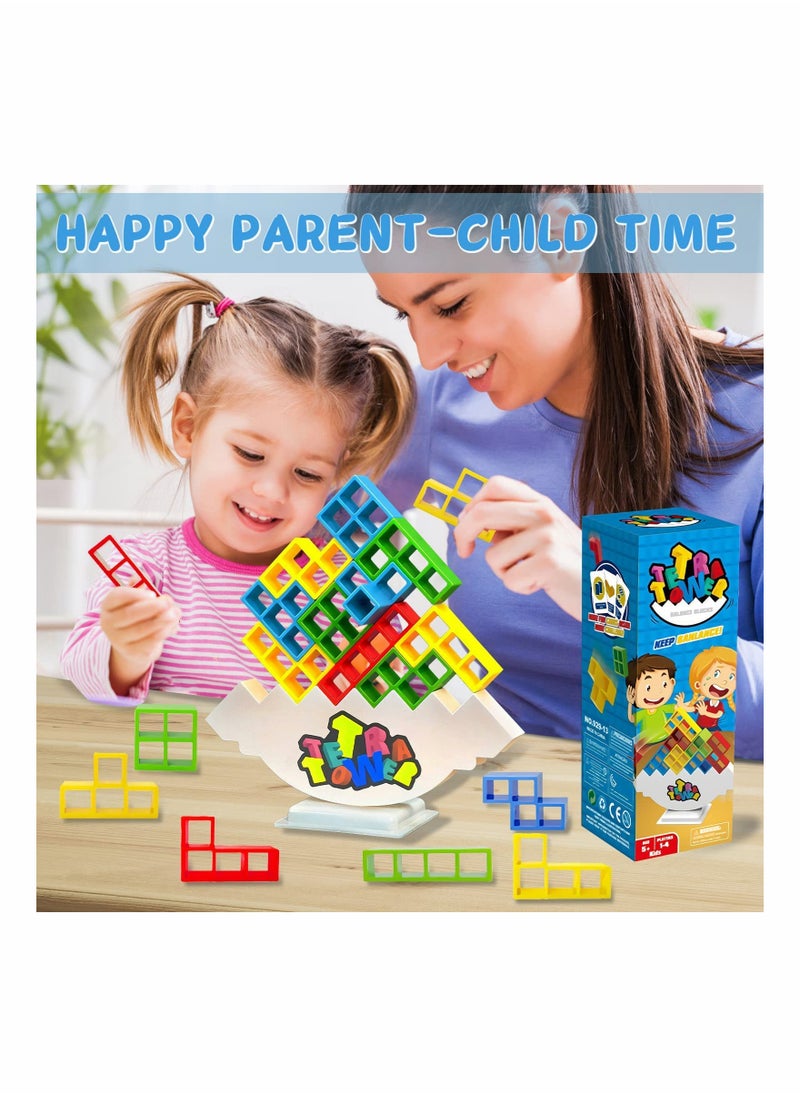 SYOSI - Stacking Blocks Tetris Balance Game - Board Games for Kids & Adults Tetra Tower Balancing Stacking Toys Building Blocks Perfect for Family Games Parties Travel - Image 1