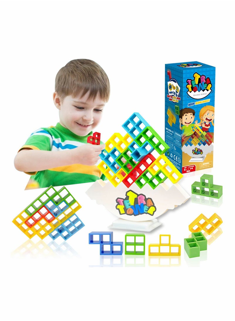 SYOSI Stacking Blocks Tetris Balance Game - Board Games for Kids & Adults Tetra Tower Balancing Stacking Toys Building Blocks Perfect for Family Games Parties Travel  - Image 1