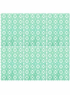 Excefore Rabbit Cage Mat Floor, 6 Pcs Bunny Foot Resting Pads, Plastic Feet Pads Cage Mat (Green)  - Image 1