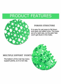 Excefore Rabbit Cage Mat Floor, 6 Pcs Bunny Foot Resting Pads, Plastic Feet Pads Cage Mat (Green)  - Image 5