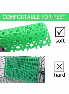 Excefore Rabbit Cage Mat Floor, 6 Pcs Bunny Foot Resting Pads, Plastic Feet Pads Cage Mat (Green)  - Image 4
