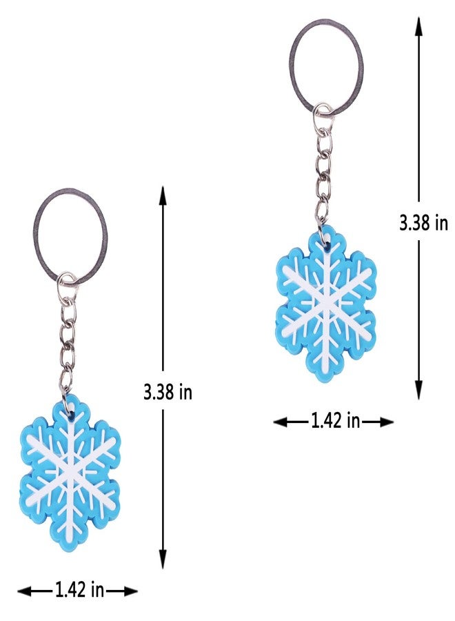 iMagitek 24 Pack Snowflake Keychains for Christmas Party Decorations, Christmas Stocking Gifts - Image 2